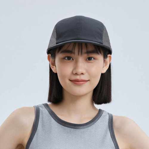 Custom Contrast Color Mesh Trucker Cap Manufacturer | Breathable Trail Running Cap Supplier Factory