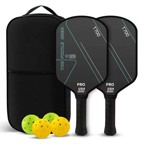Carbon Fiber Thick Pickleball Paddle Manufacturer | Competitions Durable Racket Set Factory