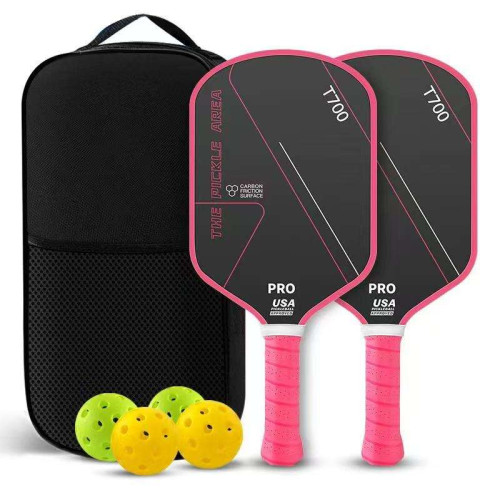 Carbon Fiber Thick Pickleball Paddle Manufacturer | Competitions Durable Racket Set Factory
