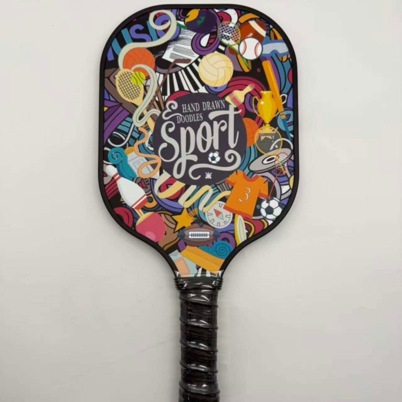 Custom Doodle Art Pickleball Racket Manufacturer | Lightweight Training Paddle Factory