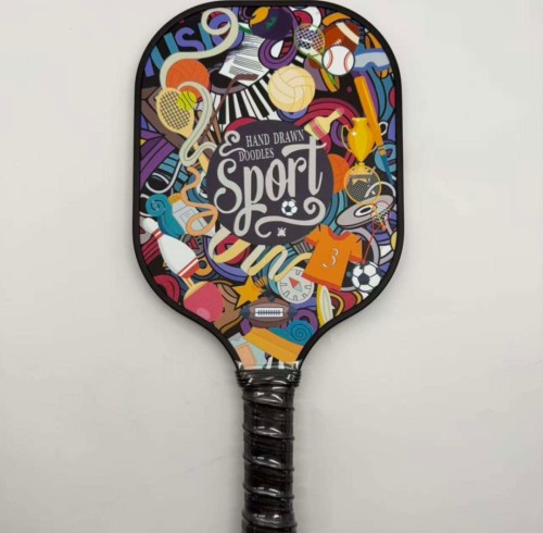 Custom Doodle Art Pickleball Racket Manufacturer | Lightweight Training Paddle Factory
