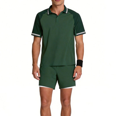 Men's Athletic Tennis Polo Set OEM Custom Logo | Tennis Uniform Manufacturer Manufacturer