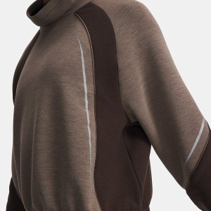 Custom Wholesale Color-Block Tracksuit Manufacturer | OEM Mock-Neck Joggers factory