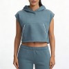 Custom Wholesale Sleeveless Hoodie Set Manufacturer | OEM Cropped Tank Joggers factory