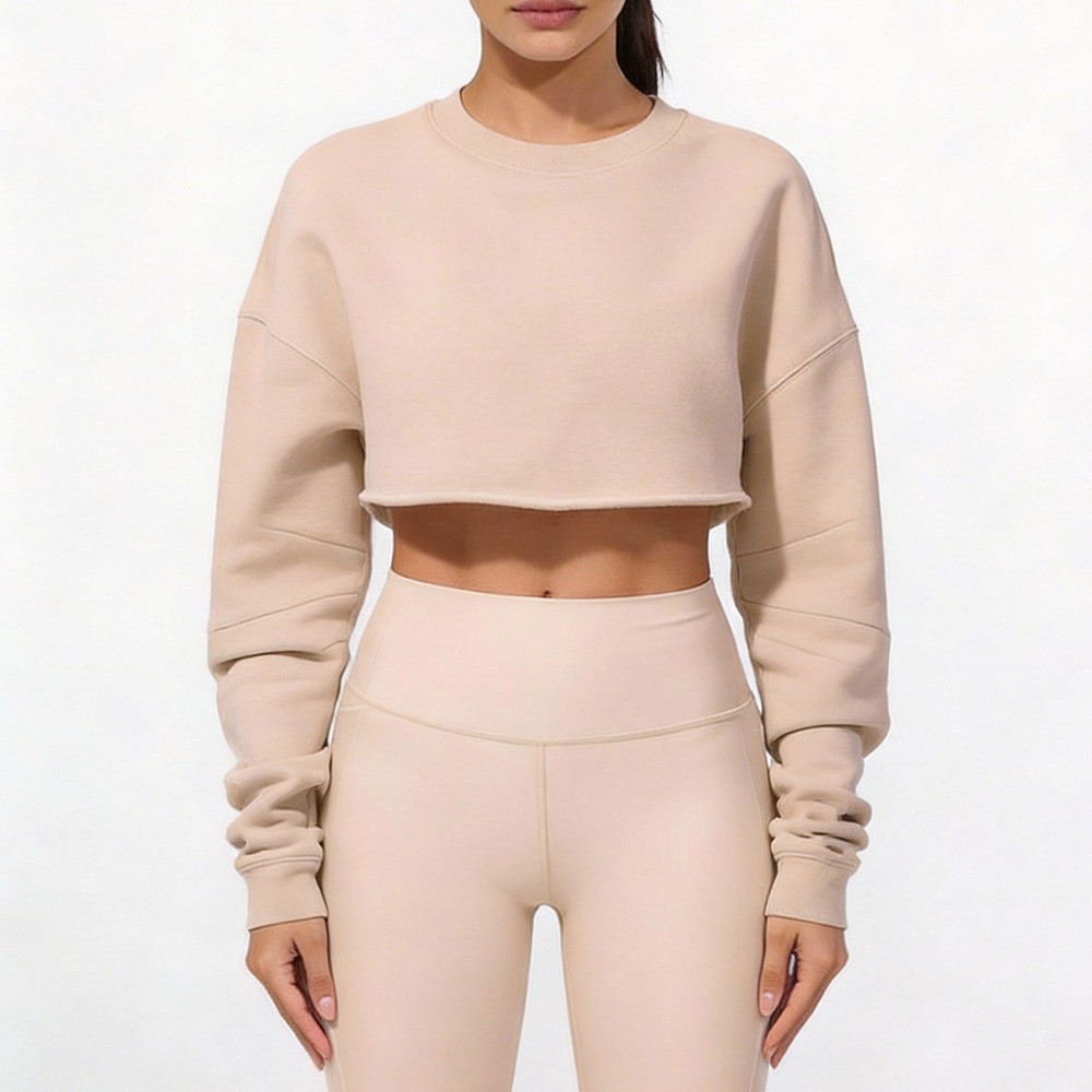 Cropped Crewneck Pullover Front