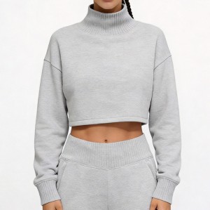 Custom Wholesale Mock-Neck Pullover Manufacturer | OEM Wide-Leg Loungewear factory