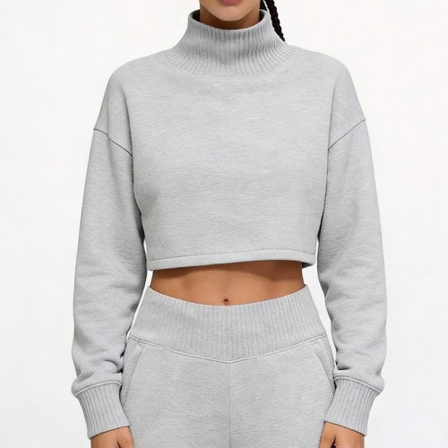Custom Wholesale Mock-Neck Pullover Manufacturer | OEM Wide-Leg Loungewear factory