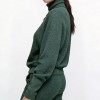 Custom Wholesale Waffle Knit Mock Neck Pullover Joggers Manufacturer | OEM Set factory
