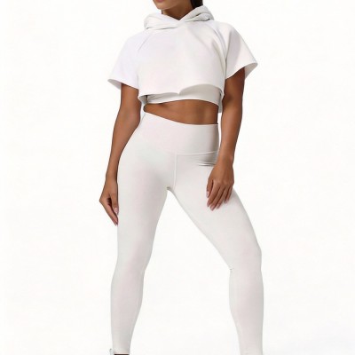 Custom Wholesale Cropped Hoodie Set Manufacturer | OEM High Waist Leggings factory