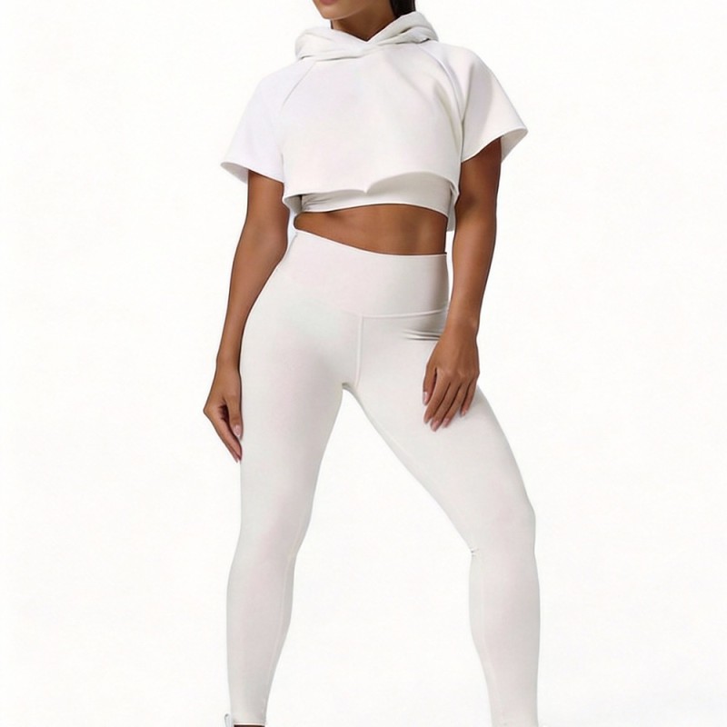 Custom Wholesale Cropped Hoodie Set Manufacturer | OEM High Waist Leggings factory
