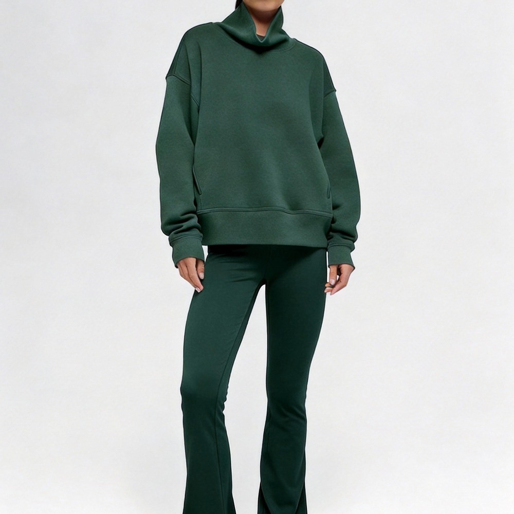 Mock-Neck Oversized Pullover Front