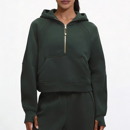 Custom Wholesale Half Zip Hoodie Set Manufacturer | OEM Pullover Joggers factory