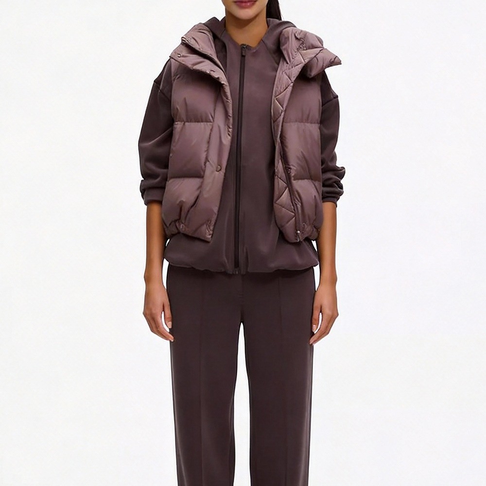 Detachable Diamond-Quilted Puffer Vest
