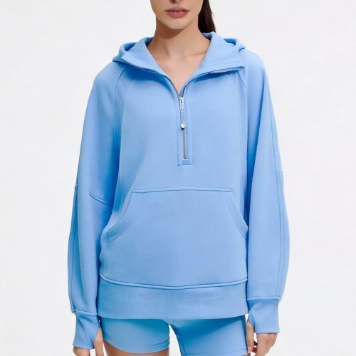 Custom Wholesale Half Zip Hoodie Bike Shorts Manufacturer | OEM Set factory