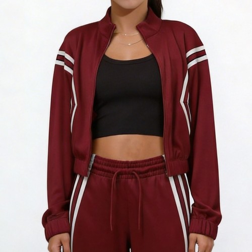 Custom Wholesale Striped Track Jacket Joggers Manufacturer | OEM Tracksuit factory