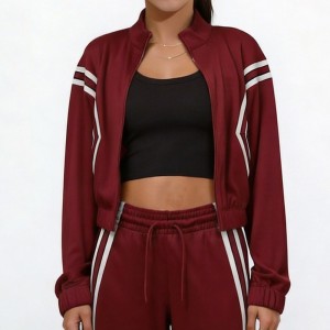 Custom Wholesale Striped Track Jacket Joggers Manufacturer | OEM Tracksuit factory