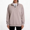 Custom Wholesale Taupe Half Zip Pullover Manufacturer | OEM Top factory