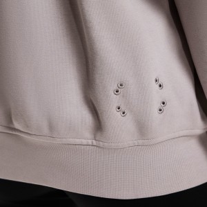 Custom Wholesale Taupe Half Zip Pullover Manufacturer | OEM Top factory