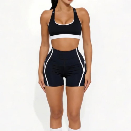Custom Wholesale Deep-V Sports Bra Set Manufacturer | OEM Studio Activewear factory