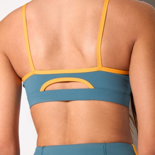 Custom Wholesale Contrast-Trim Sports Bra Set Manufacturer | OEM Studio Leggings factory