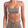 Custom Wholesale Color-Block Halter Sports Bra Set Manufacturer | OEM Yoga Leggings factory