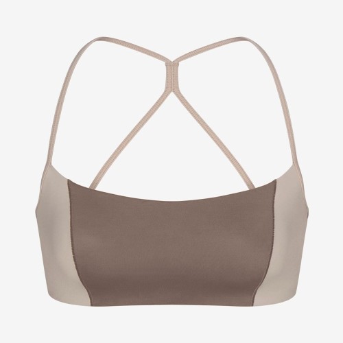 Custom Wholesale Color-Block Halter Sports Bra Set Manufacturer | OEM Yoga Leggings factory