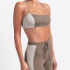 Custom Wholesale Color-Block Halter Sports Bra Set Manufacturer | OEM Yoga Leggings factory