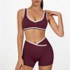 Custom Wholesale V-Neck Sports Bra Set Manufacturer | OEM Studio Leggings factory