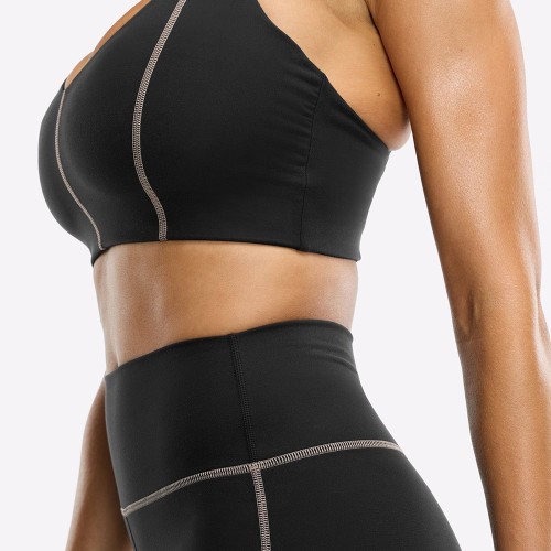 Custom Wholesale Striped Racerback Sports Bra Manufacturer | OEM Training Bra factory