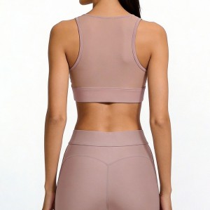 Custom Wholesale Contrast-Stitch Bra Set Manufacturer | OEM Black Activewear factory