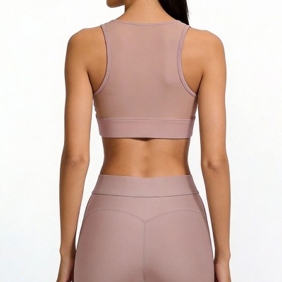 Custom Wholesale Contrast-Stitch Bra Set Manufacturer | OEM Black Activewear factory