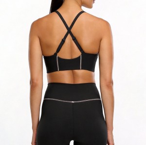 Custom Wholesale Striped Racerback Sports Bra Manufacturer | OEM Training Bra factory