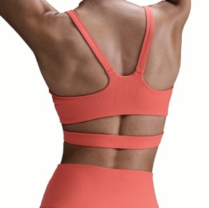 Custom Wholesale Ribbed Cutout Cami Bra Set Manufacturer | OEM Activewear factory