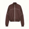Custom Wholesale Chocolate Brown Track Jacket Joggers Set Manufacturer | OEM Athleisure factory