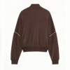 Custom Wholesale Chocolate Brown Track Jacket Joggers Set Manufacturer | OEM Athleisure factory