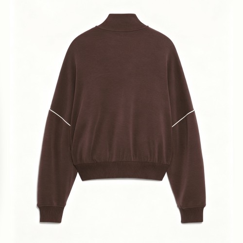 Custom Wholesale Chocolate Brown Track Jacket Joggers Set Manufacturer | OEM Athleisure factory