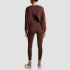 Custom Wholesale Mauve Open-Back Crop Sweatshirt Leggings Set Manufacturer | OEM Lounge factory