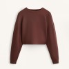 Custom Wholesale Mauve Open-Back Crop Sweatshirt Leggings Set Manufacturer | OEM Lounge factory