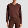 Custom Wholesale Mauve Open-Back Crop Sweatshirt Leggings Set Manufacturer | OEM Lounge factory