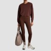Custom Wholesale Mauve Open-Back Crop Sweatshirt Leggings Set Manufacturer | OEM Lounge factory