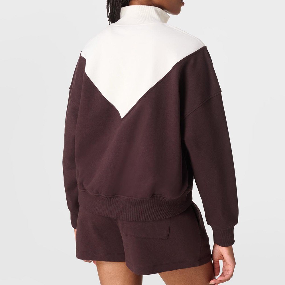wholesale color block hoodie set