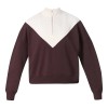 Custom Wholesale Burgundy Two-Tone Half-Zip Pullover Shorts Set Manufacturer | OEM Loungewear factory
