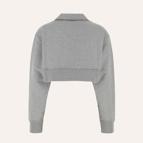 Custom Wholesale Heather Grey Cropped Hoodie Shorts Set Manufacturer | OEM Casual factory