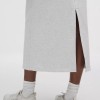 Custom Wholesale Light Grey Zip-Up Cropped Hoodie Skirt Set Manufacturer | OEM Fashion Loungewear factory