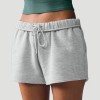 Custom Wholesale Light Grey Cropped Crew Sweatshirt Shorts Set Manufacturer | OEM Casual Loungewear factory