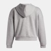 Custom Wholesale Grey Heather Half-Zip Cropped Hoodie Joggers Set Manufacturer | OEM Loungewear factory