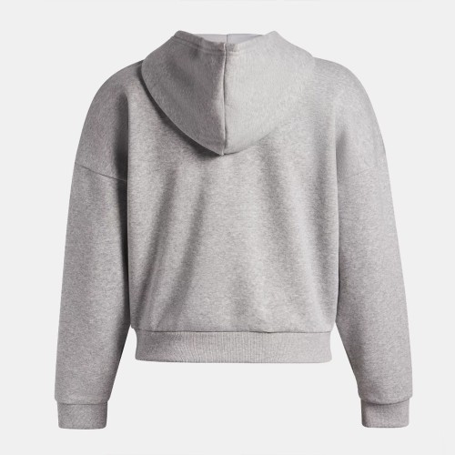 Custom Wholesale Grey Heather Half-Zip Cropped Hoodie Joggers Set Manufacturer | OEM Loungewear factory