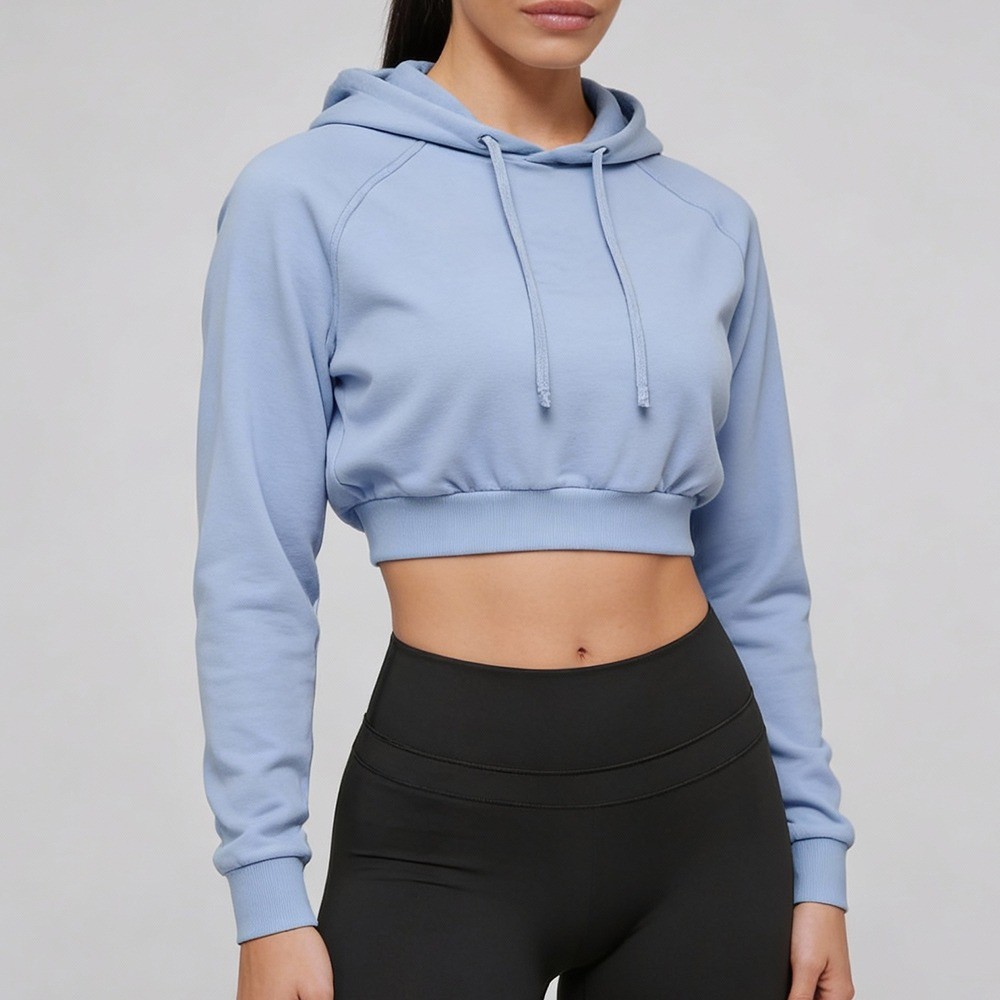 crop raglan hoodie OEM