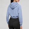 Custom Wholesale Powder Blue Crop Hoodie Raglan Sleeve Manufacturer | OEM Hoodie factory