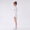 Custom Wholesale White Stripe Trim Crop Top Pleated Skirt Set Manufacturer | OEM Contrast Trim Loungewear factory